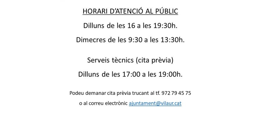 Nou horari